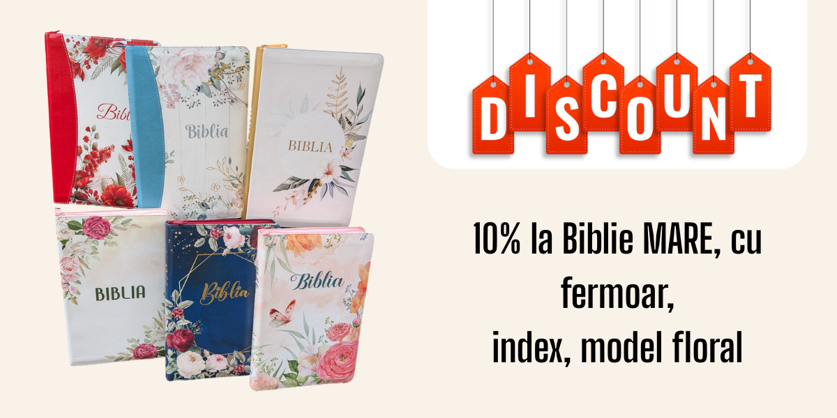 discount biblie mare cu flori
