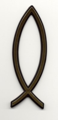 Emblema auto mare - Peşte - auriu