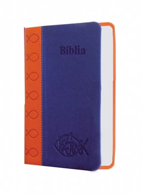Biblia de buzunar portocaliu & albastru