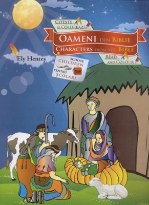 Citeşte şi colorează - Oameni din Biblie - şcolari - bilingvă