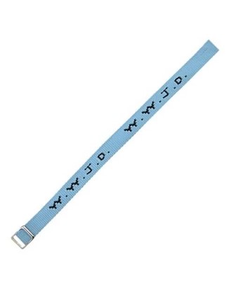 Bratara textila WWJD - bleu