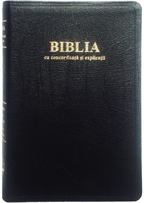 Biblia - format mare, de lux, cu explicaţii si concordanţă, fara fermoar (Piele), Dumitru Cornilescu (Piele)