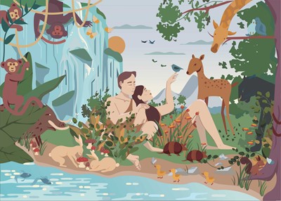 Adam și Eva, puzzle 60 piese