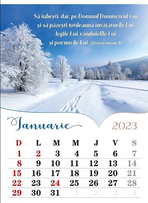 Calendar 2023 cu peisaje si versete, A4