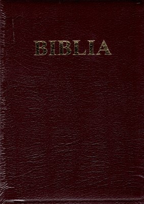 Biblia - format mic, de lux, fără fermoar, bordo, cuvintele Domnului Isus cu rosu
