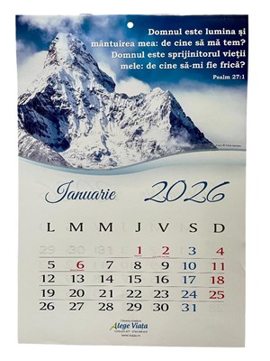 Calendar A4 2026 cu imagini si versete