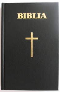 Biblia - format mare, coperta carton (negru), cuvintele Domnului Isus cu rosu (HB)