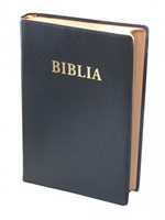 Biblia - format mediu, copertă vinilin, margini aurii, cuvintele Domnului în roşu