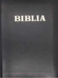 Biblia - format foarte mare, de lux, copertă piele şi fermoar, cu concordanţă