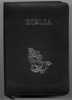 Biblia - format mediu, coperta piele, cu fermoar, aurita, cuvintele Domnului Isus în roşu (piele)