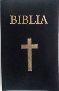 Biblia - mica, coperta piele, aurita, cu index, neagra