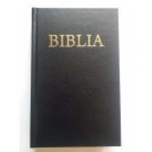 Biblia - format mic, coperta carton, cuv. D-lui Isus în roşu