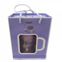 Cană ceramică cu linguriță Lavender