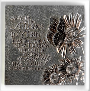 Placa mica in relief - Butterfly (seria Moments of Faith)