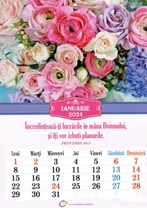 Calendar 2024 - Model cu flori