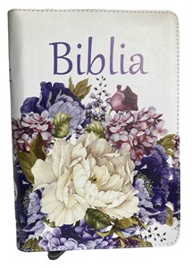 Biblie model floral alb