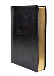 Biblia Planului Profetic mare - de lux, concordanta si explicatii, piele ecologica, neagra, margini aurii, cuv. lui Isus cu rosu