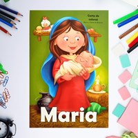 Carte de colorat cu personaje biblice - Maria