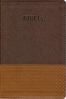 Biblia, format mediu, aurie, index, maro, embosata