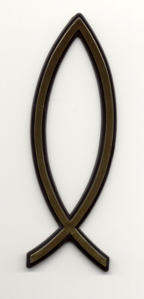 Emblema auto mare - Peşte - auriu