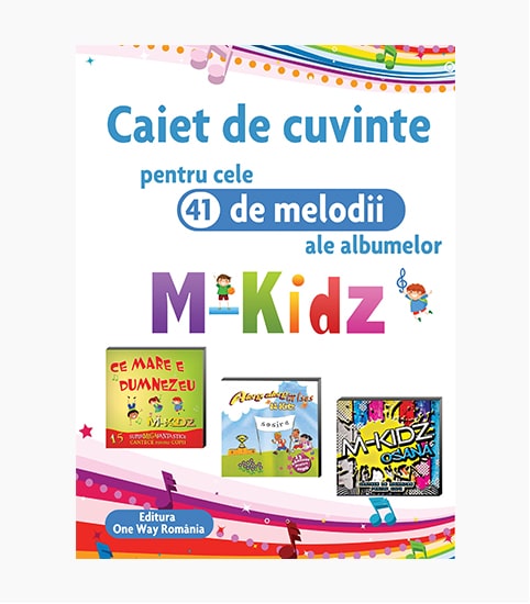 Caiet de cuvinte pentru cele 41 melodii M-Kidz