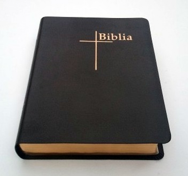 Biblia de studiu Thompson, medie - piele, negru, fara fermoar, margini aurii, index