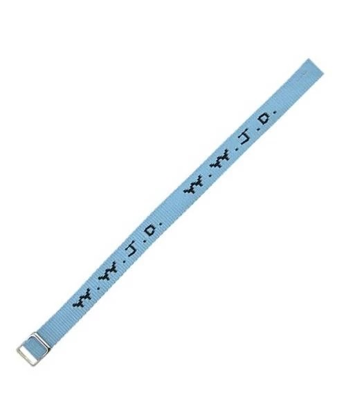 Bratara textila WWJD - bleu
