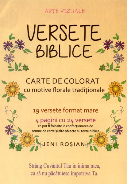 Versete biblice - carte de colorat A4