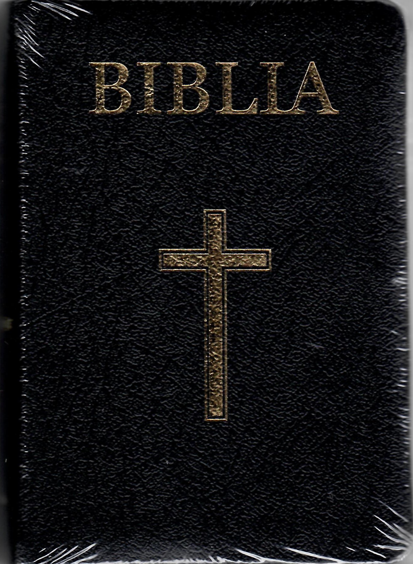 Biblia - mică, copertă piele, aurită, index, neagră, fermoar