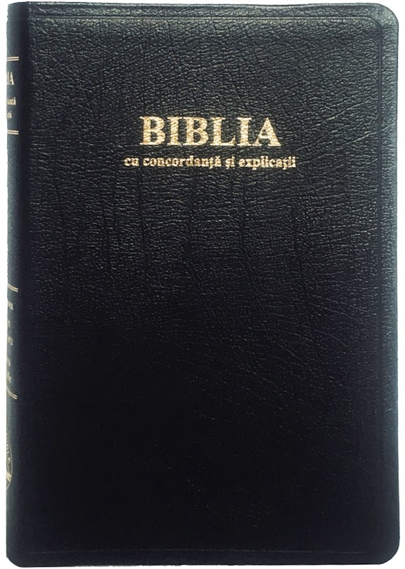 Biblia - format mare, de lux, cu explicaţii si concordanţă, fara fermoar (Piele), Dumitru Cornilescu