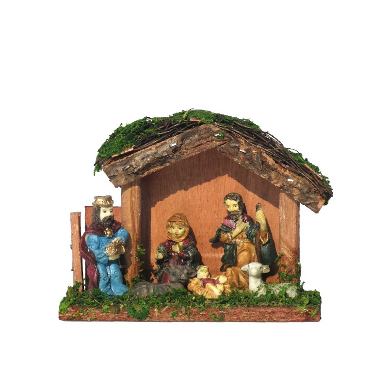 Scena Nasterii Domnului (16 cm) - lemn