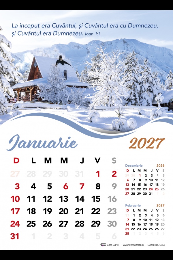 Calendar de perete 2027 - format mare A3